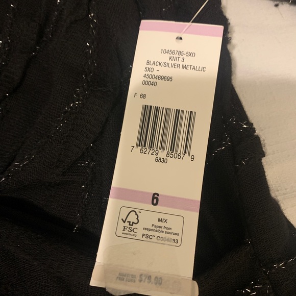 6 NWD Evan Picone black silver metallic dress - Picture 6 of 8